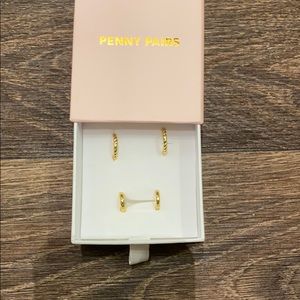 Penny Pairs Gold Hoops